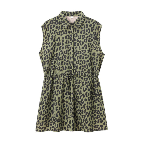 Dam Skjorta Väst Ärmlös Tryckt Polyester-1