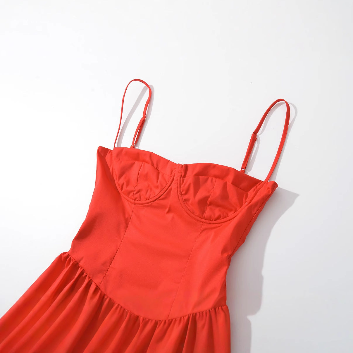 A-Linjeklänning för Kvinnor med Bustier Topp och Justerbara Spaghettiband – Andningsbart Tyg, Perfekt för Fester och Vardagsbruk 3