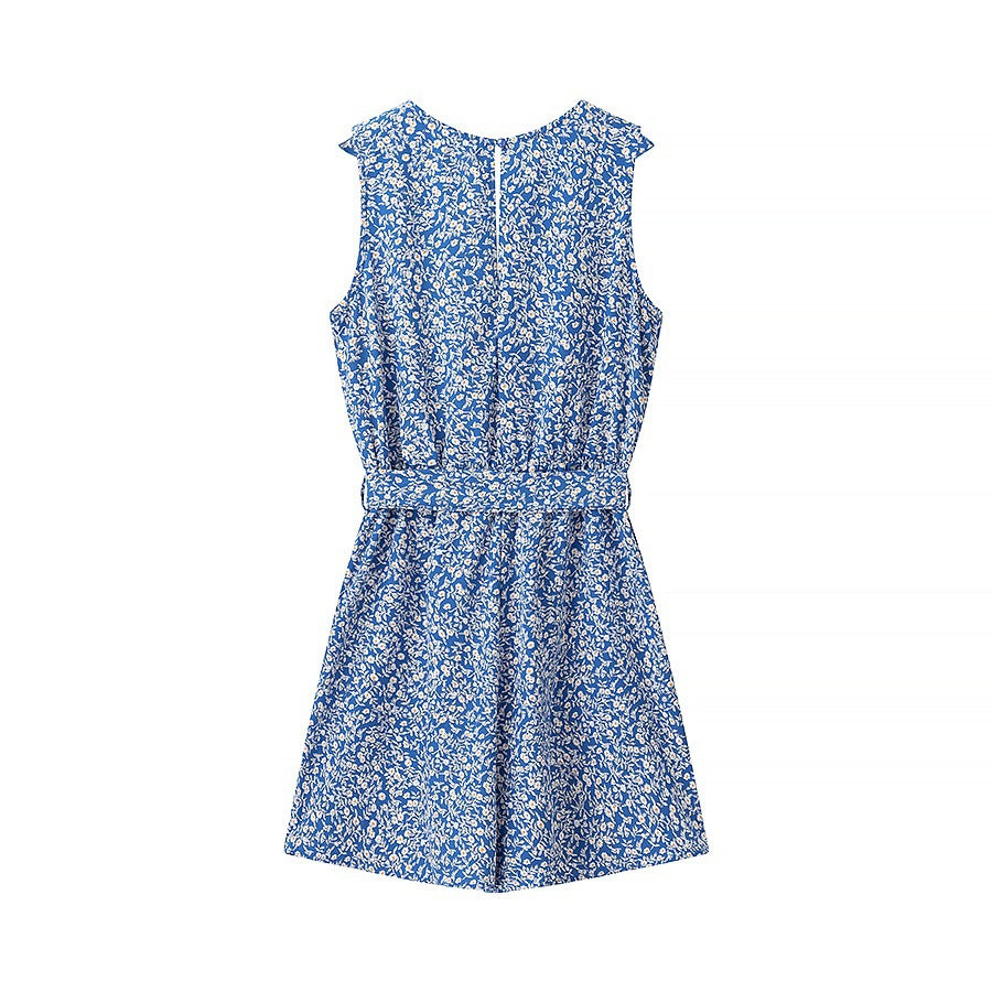 Kvinnor Jumpsuit Ruffled Design Elastisk Midja Tygblandning-2