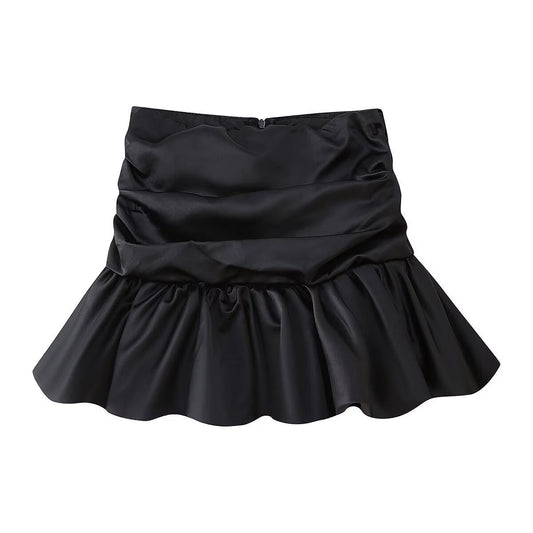 Kvinnors Kort Kjol Puffad Polyester Blommönster-1