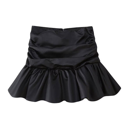 Variant image for Kvinnors Kort Kjol Puffad Polyester Blommönster-1