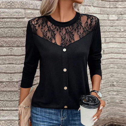 Långärmad T-Shirt Herr Knappfront Polyester-3