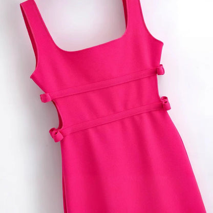 Kvinnors Klänning Utskärningar Midjeanpassad Elastiskt Tyg 3