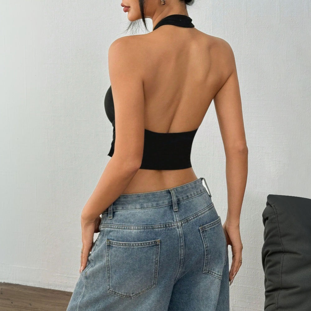 Damen Top mit Wrap-Design und Tiefer V-Hals – Elastisches Material für Bequeme Passform, Ideal für Freizeit und Festliche Anlässe 3