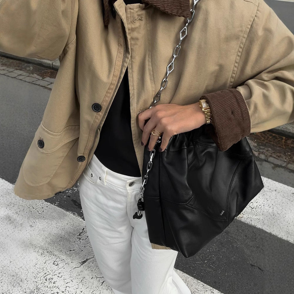 Damjacka Färgblockerad Polyester Polo-Krage Lång Ärmar-2