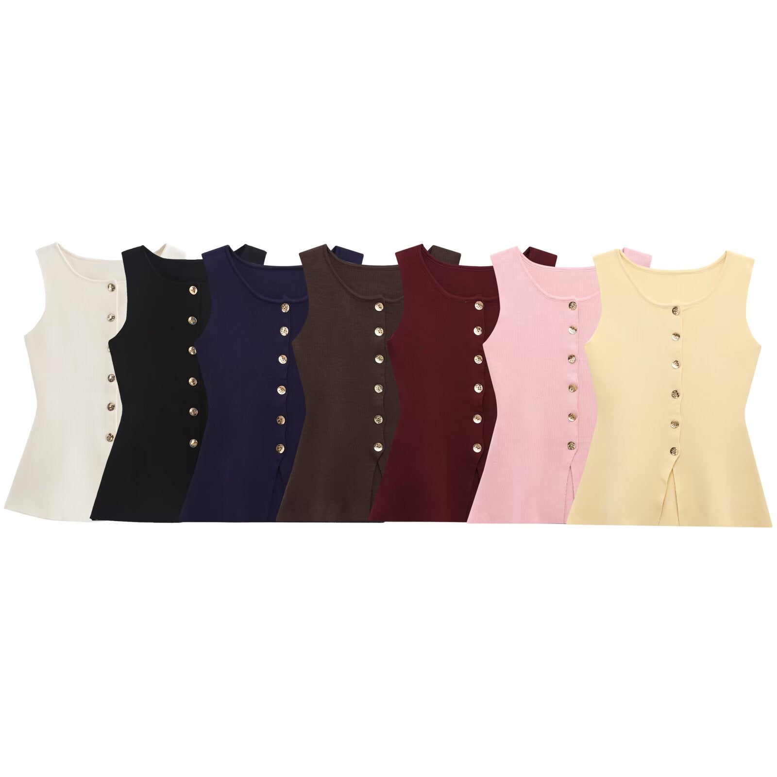 Kvinnor Lång Klänning V-Hals Polyester Enfärgad-4