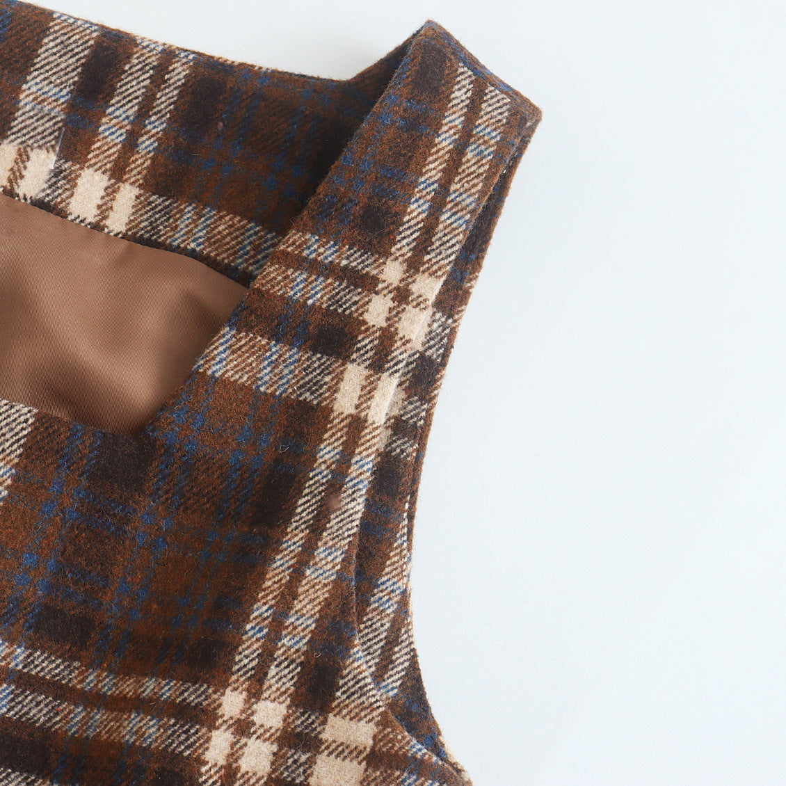 Kvinnors A-Linjeklänning Kontrollmönster Andningsbart Tyg 4