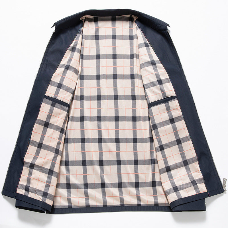 Damjacka Slim Fit med Fickor och Dragkedja i Bomull 6