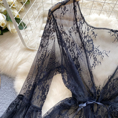 Dam A-linje Nattklänning Blommig Polyester-Spandex-6