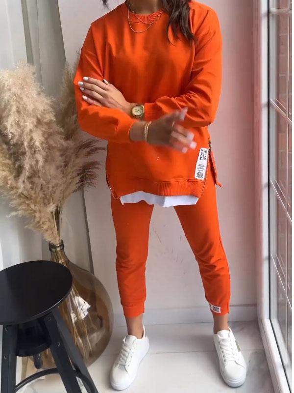 Unisex Fritidsset Split Tröja 3/4 Byxor Polyester-4