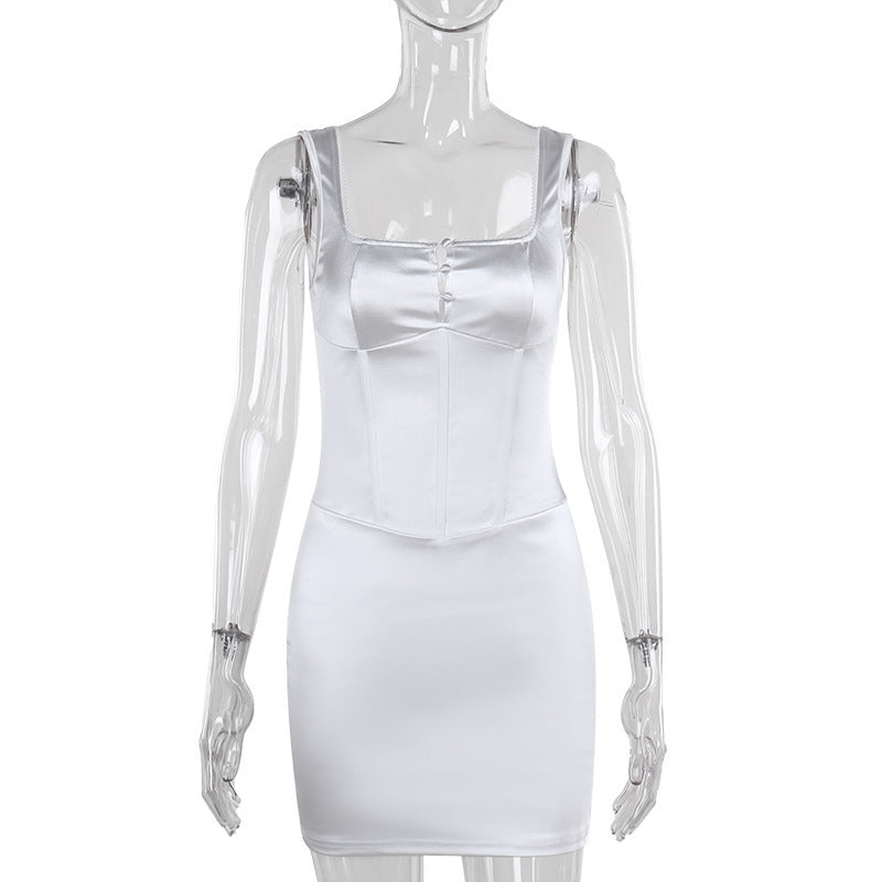 Variant image for Kvinnors Ärmlös Klänning Satin Elegant-1