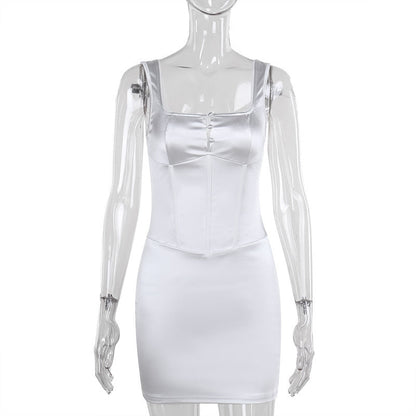 Variant image for Kvinnors Ärmlös Klänning Satin Elegant-1