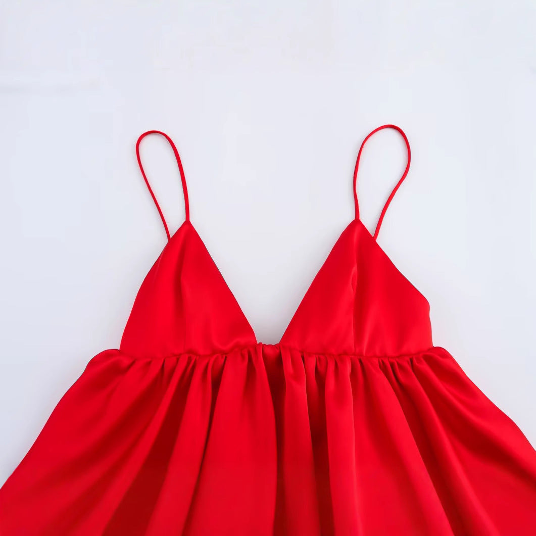 Dam Blommaklänning Monokrom Polyester-2