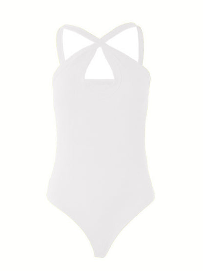 Dam Jumpsuit Avsmalnande Ärmlös Patchwork Lätt Elastisk Material-5