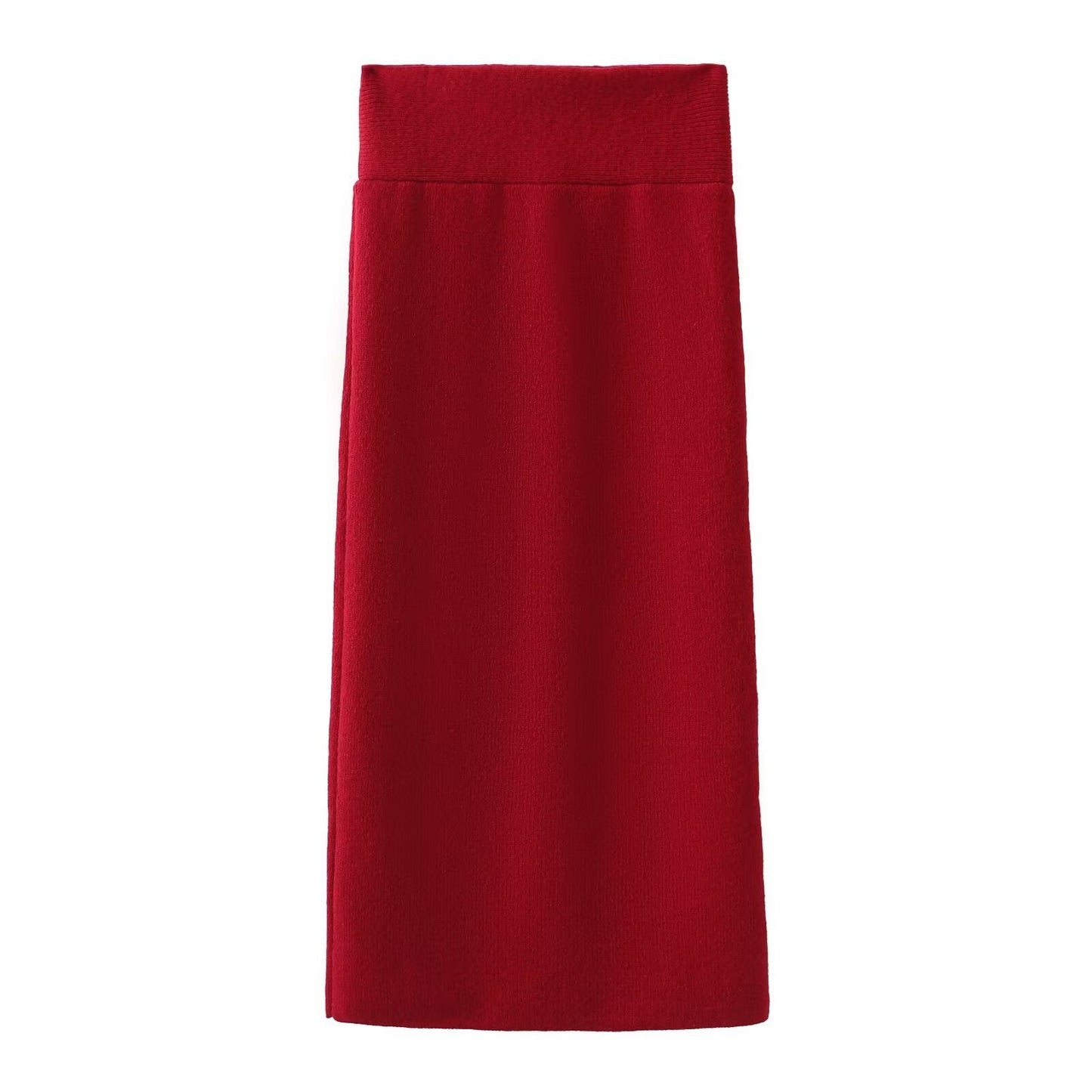 Stickad Dam Tröja Långärmad Monokrom Polyester-4