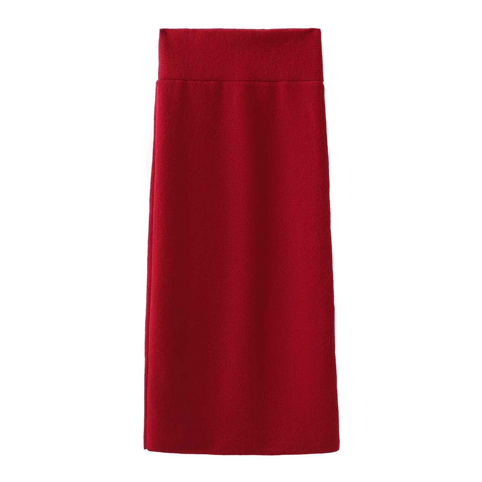 Stickad Dam Tröja Långärmad Monokrom Polyester-4