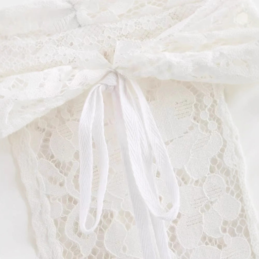 Kvinnors Festtopp Off-Shoulder med Trumpetärmar i Högkvalitativt Material 4