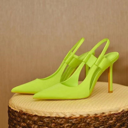 Kvinnor Slingback Pumps med Spetsig Tå i Syntetmaterial – Ergonomiskt Inre Foder för Komfort och Elegant Design 3