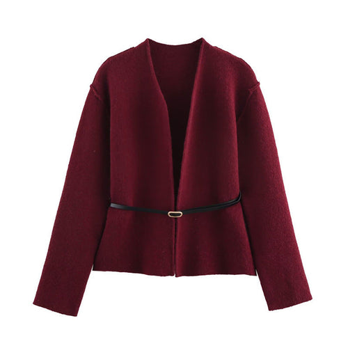 Dam Tröja Mönstrad Rund Hals Långärmad Polyester-1