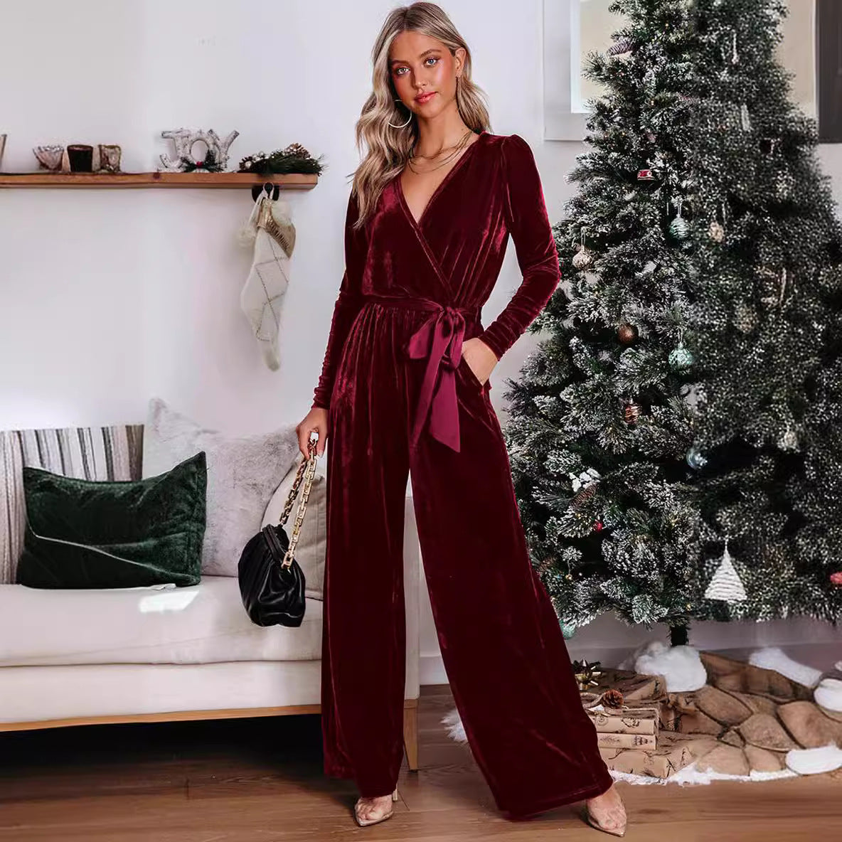 Dam Byxor Minimalistisk Smal Passform Polyester-2