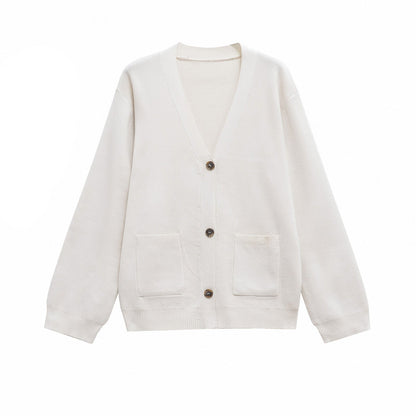 Variant image for Dam Kardigan V-ringad Monokrom Mjuk Akrylblandning-1
