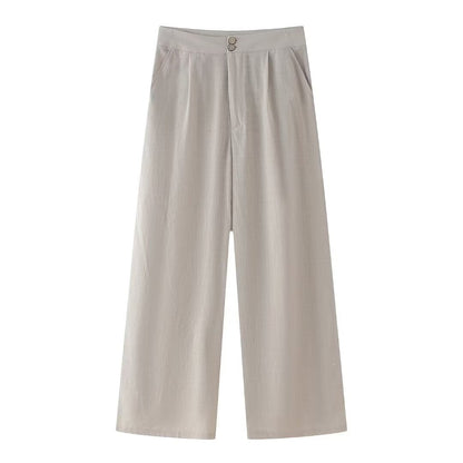 Kvinnors Byxor Set Loop Stil Långärmad Högkvalitativt Tyg-4