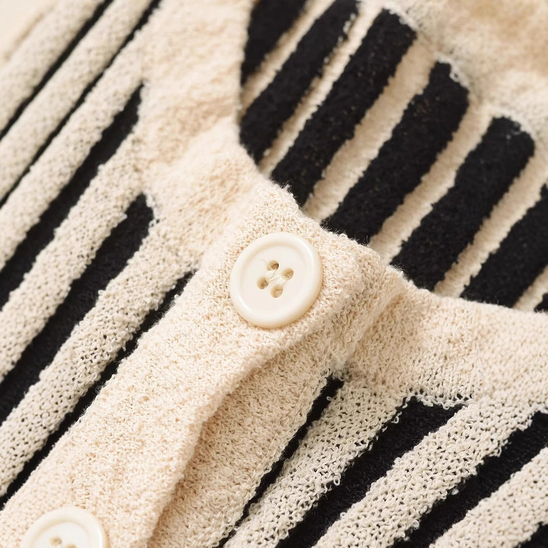 Kvinnors Ärmlös Fest Topp Dekorativt Mönster Mjuk Stickad-4