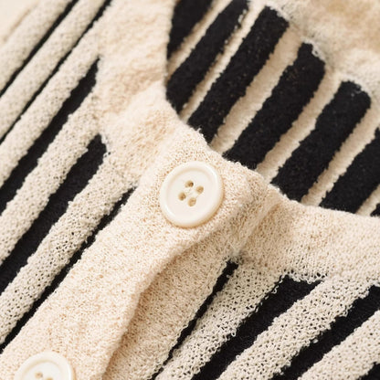 Kvinnors Ärmlös Fest Topp Dekorativt Mönster Mjuk Stickad-4