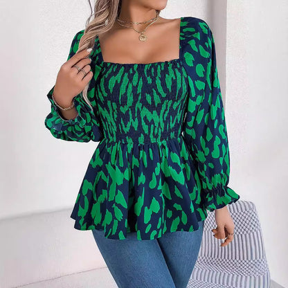 Kvinnors A-line Klänning Snörning Chiffon Blommönster-3