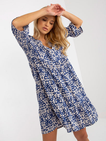 Variant image for Kvinna A-Linje Klänning Korta Ärmar Polyester-11