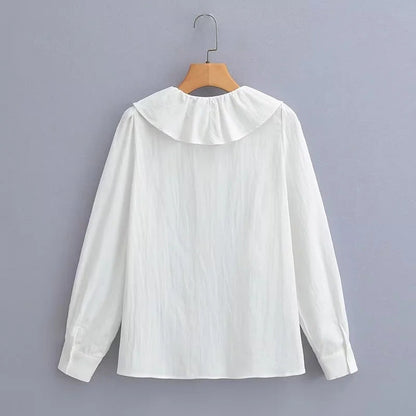 Kvinnors Blus Voluminös Krage Lätt Material 2