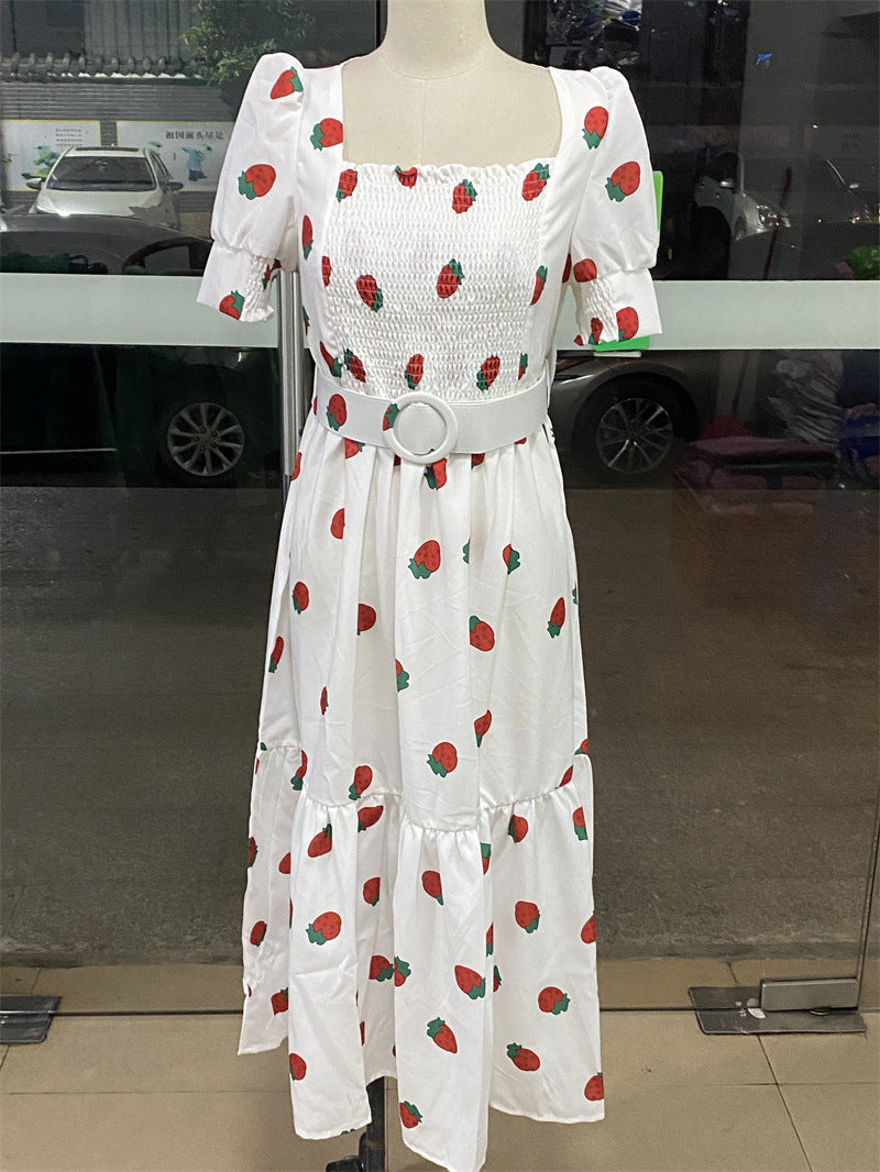 Kvinnors Midi Klänning U-ringad Polyester 10