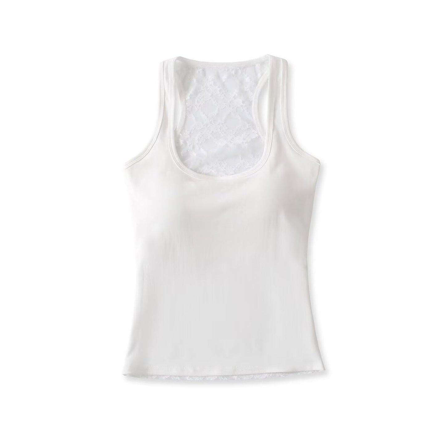 Kvinnors Funktionell Topp Spets Detaljer Fuktavvisande Material-4