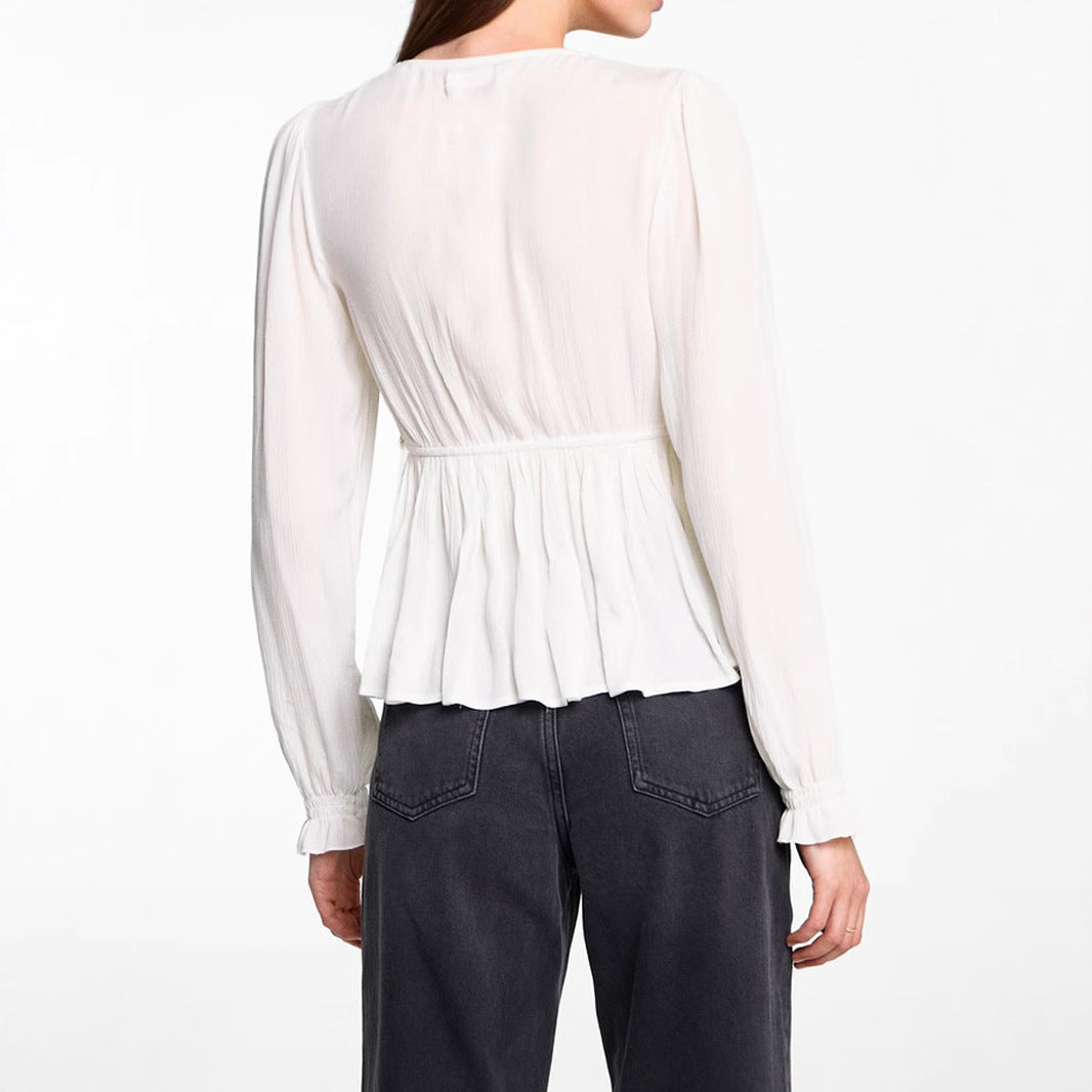 Herrskjorta Monokrom Casual Bomull Långärmad Regular Fit-4