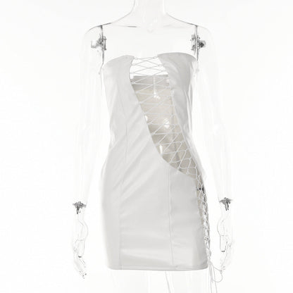 Damklänning Bodycon Medelhög Midja Kort Kjol Stretch Polyester-1