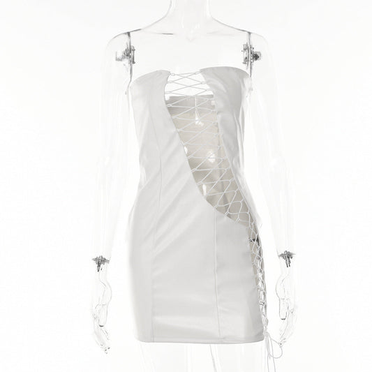 Damklänning Bodycon Medelhög Midja Kort Kjol Stretch Polyester-1