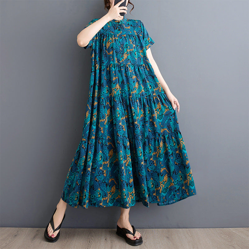 Kvinnors Långklänning Flödesplicering Polyester för Fest och Bröllop-5