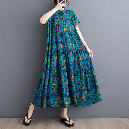 Kvinnors Långklänning Flödesplicering Polyester för Fest och Bröllop-5