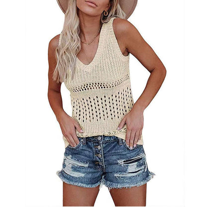 Dam Tank Top Leopardmönster Lätt Is Silke 5