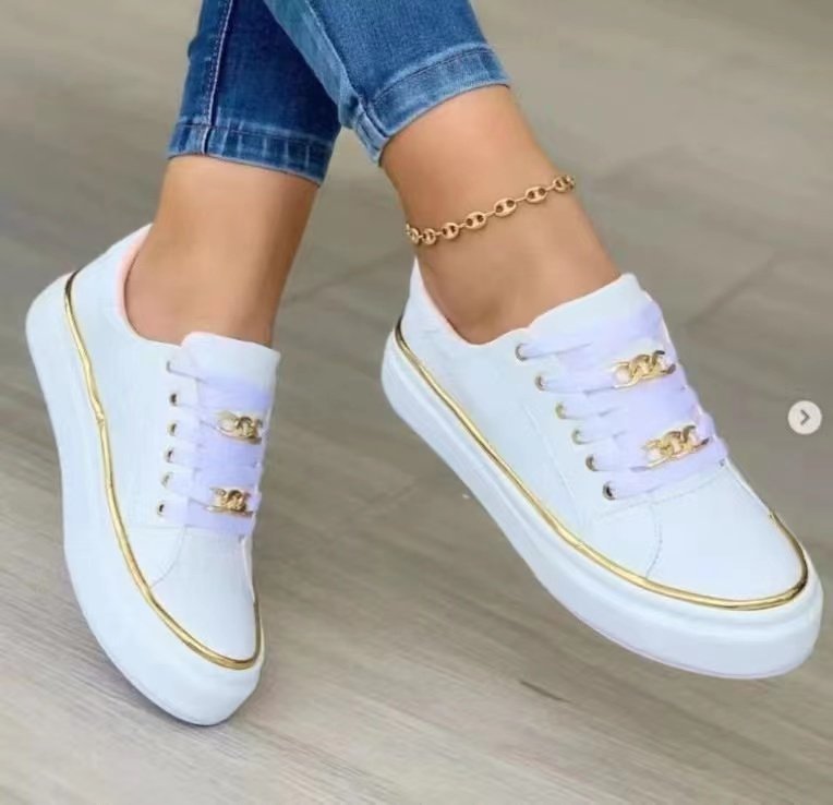 Kvinnors Sneakers Satin Övre Material Gummisula 8