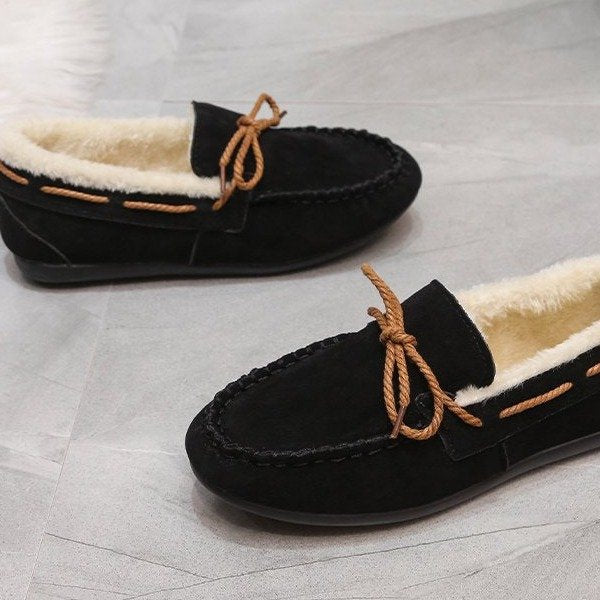 Mjuk Mockasiner för Damer med Varmt Inre Foder och Flexibel Sula – Elegant Design för Hem och Utomhus 4