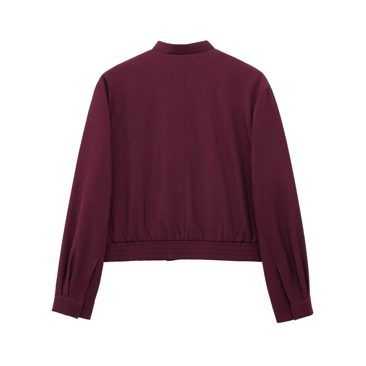 Kvinnors Pilotjacka Casual Högkvalitativt Tyg med Bredbyxor-4