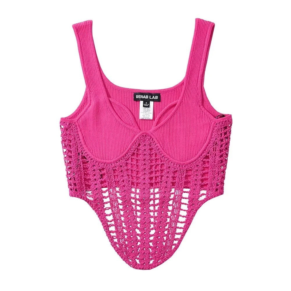 Dam Cami Korsett Slim Fit Polyester med Spetsdetaljer-5