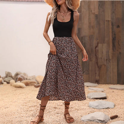 Dam Klänning A-Linje Färgblockerande Polyester-5