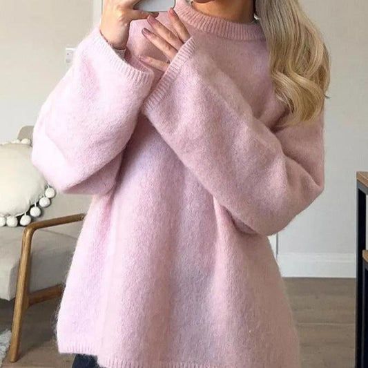 Kvinnors Fluffig Tröja Avslappnad Design Mjuk Tyg-1