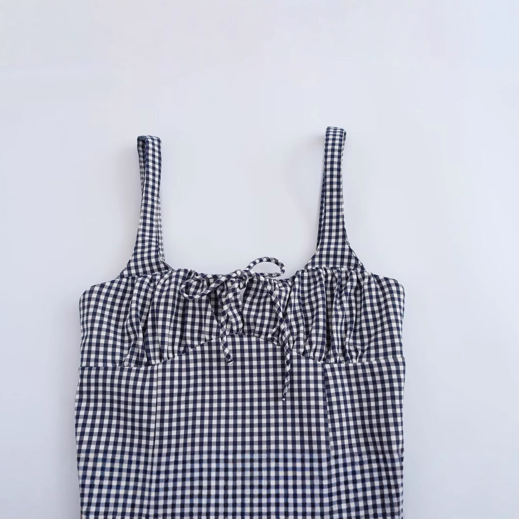 Kvinna Klänning Karo Mönster Högkvalitativt Tyg-3