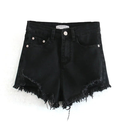 Kvinnors Denimshorts Avslappnad Design Högkvalitativ Denim 5
