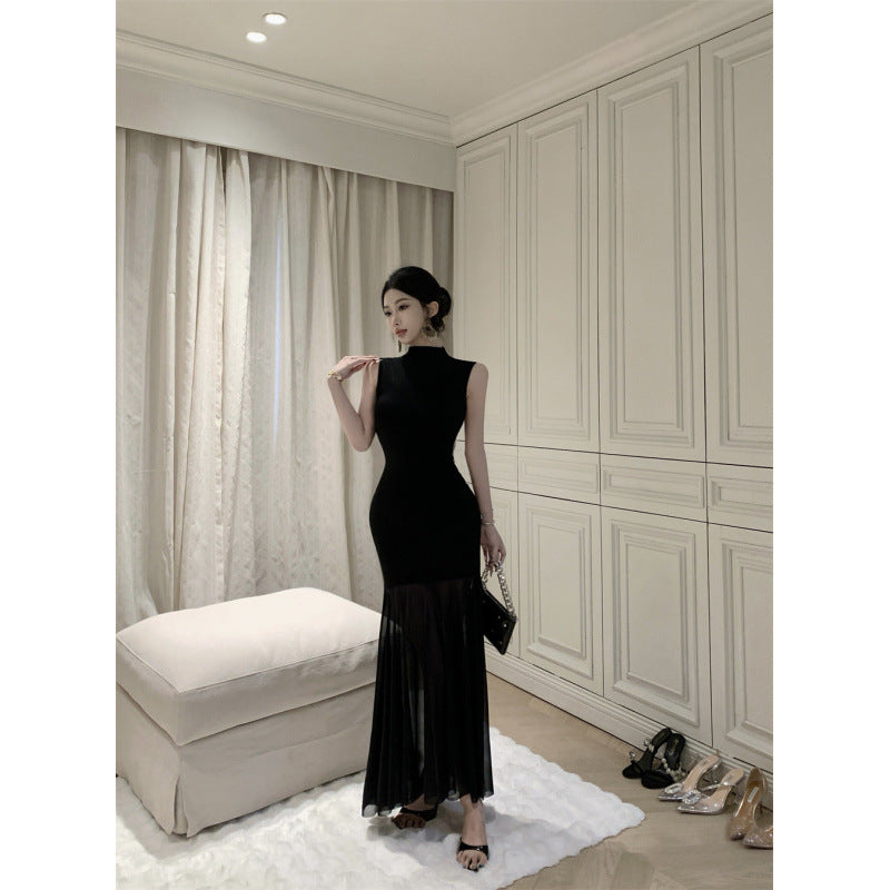 Fina Dam Klänningar A-Linjeformad Patchwork Design Polyester-2