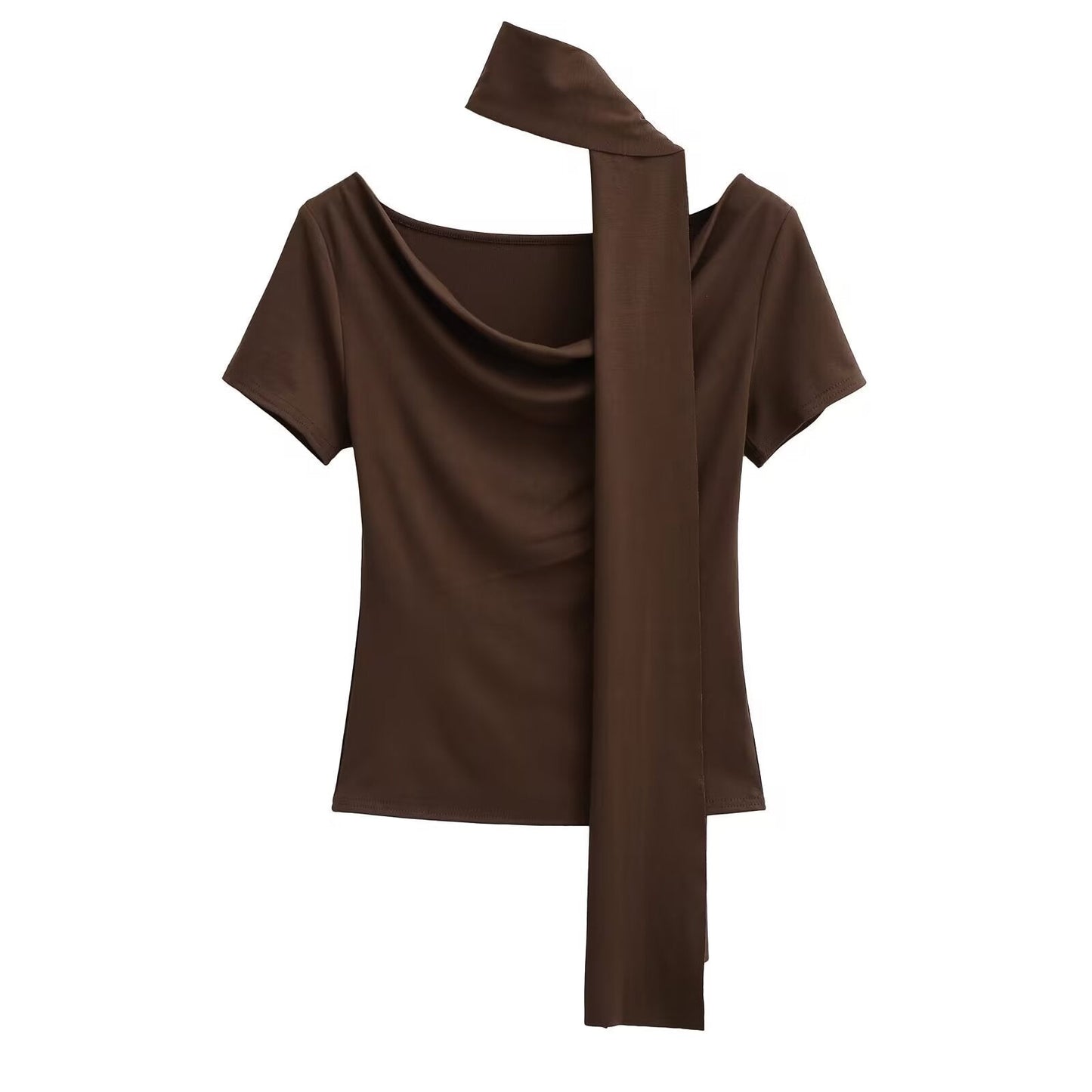 Variant image for Dam Topp Draperad med Halsduk Mjuk Stretchblandning-9