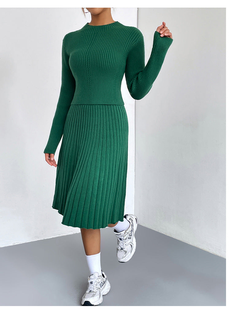 Dam A-Line Kjol och Tröja Set Polyester Elegant Stil-3